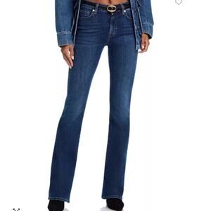 7 for all Mankind mid rise dark the skinny boot jeans size 30x34